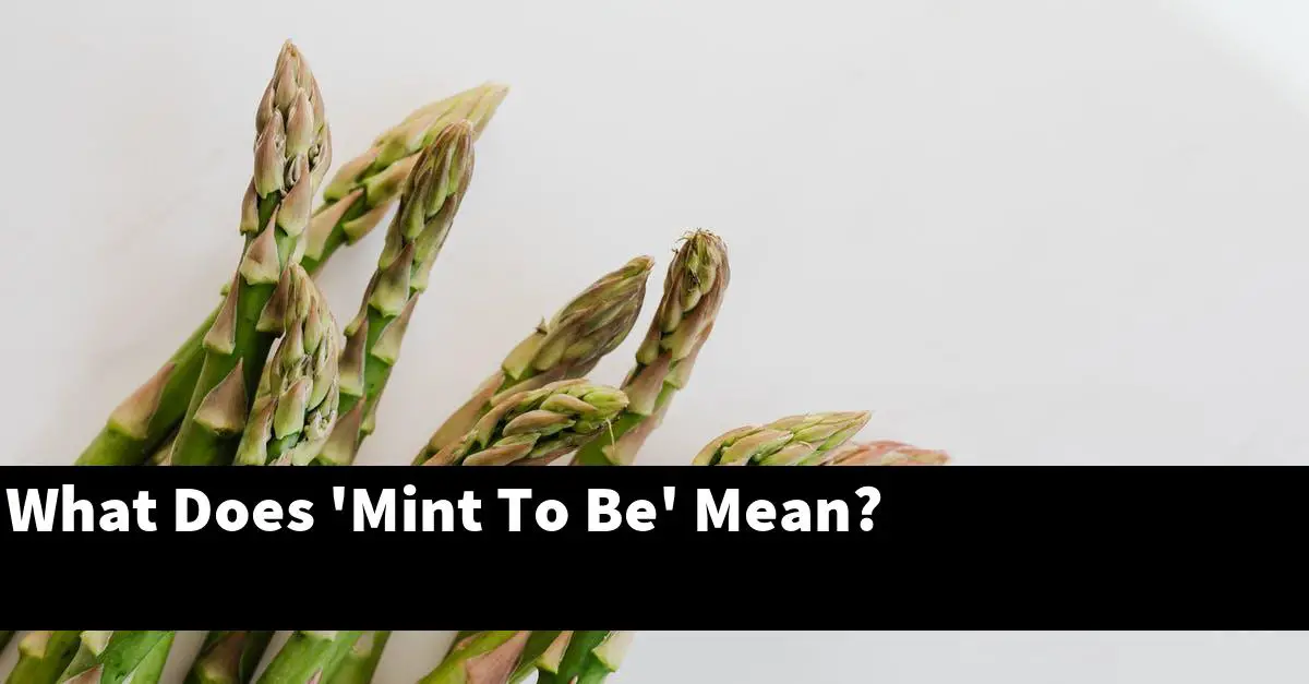What Does 'Mint To Be' Mean?